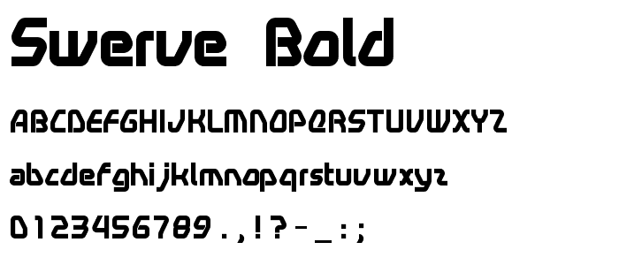 Swerve  Bold font